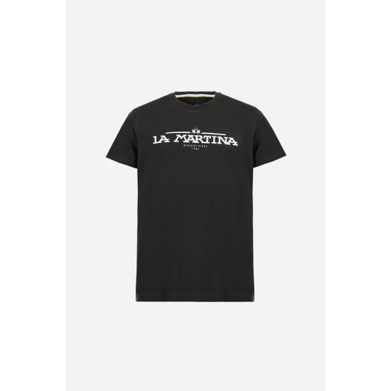 LA MARTINA MAN T-SHIRT JERSEY MAR304 09999-BLACK