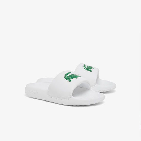 LACOSTE SLIDES 749CFA0022 082-WHT/GRN 