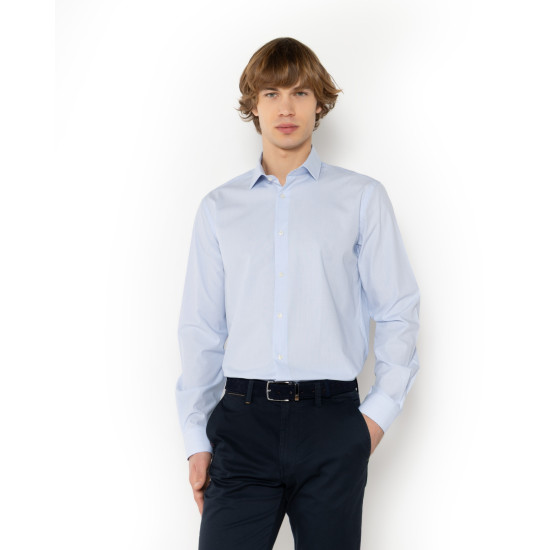 THE BOSTONIANS CHESTER POPLINE SHIRT 3ANCH8577 B176SK-SKY BLUE