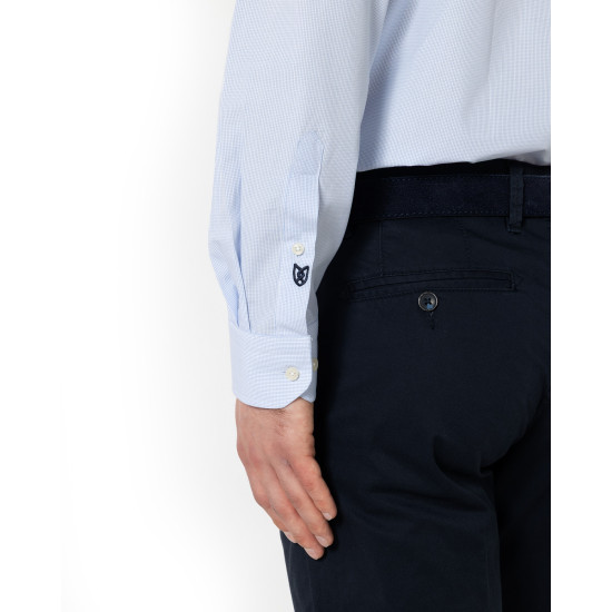 THE BOSTONIANS CHESTER POPLINE SHIRT 3ANCH8577 B176SK-SKY BLUE