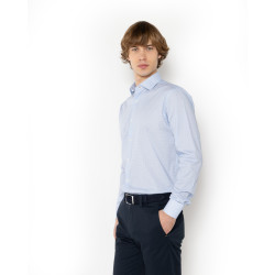 THE BOSTONIANS CHARLES POPLIN SHIRT 3ANP2405 B176SK-SKY BLUE