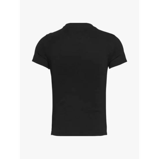 TOMMY JEANS TJW SLIM ESSENTIAL LOGO TEE EX DW0DW19447 BDS-BLACK