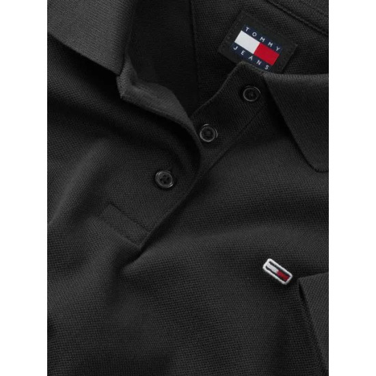 TOMMY JEANS TJW SLIM ESSENTIAL POLO SS DW0DW20160 BDS-BLACK
