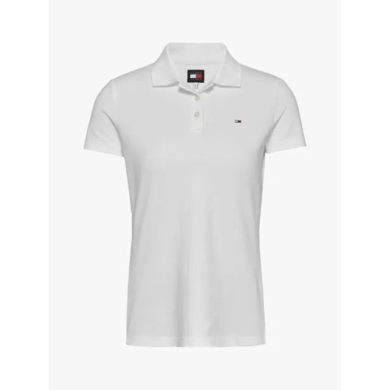 TOMMY JEANS TJW SLIM ESSENTIAL POLO SS DW0DW20160 YBL-ECRU