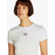 TOMMY JEANS TJW SLIM ESSENTIAL LOGO 2 TEE DW0DW20316 YBL-ECRU