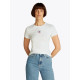 TOMMY JEANS TJW SLIM ESSENTIAL LOGO 2 TEE DW0DW20316 YBL-ECRU