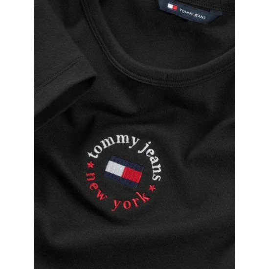 TOMMY JEANS TJW BODYCON LOGO 2 DRESS DW0DW20384 BDS-BLACK