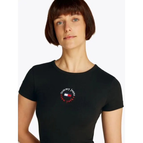 TOMMY JEANS TJW BODYCON LOGO 2 DRESS DW0DW20384 BDS-BLACK