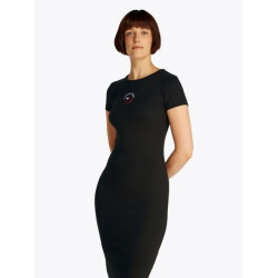 TOMMY JEANS TJW BODYCON LOGO 2 DRESS DW0DW20384 BDS-BLACK