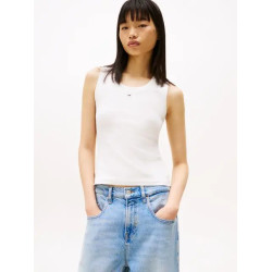 TOMMY JEANS TJW ESSENTIAL RIB TANK TOP EXT DW0DW20673 YBL-ECRU