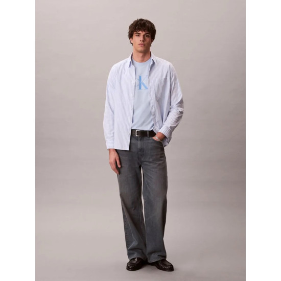 CALVIN KLEIN SS HERO MONOLOGO TEE 20s LV04RB862G C1O-BREEZY BLUE