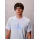 CALVIN KLEIN SS HERO MONOLOGO TEE 20s LV04RB862G C1O-BREEZY BLUE