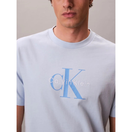 CALVIN KLEIN SS HERO MONOLOGO TEE 20s LV04RB862G C1O-BREEZY BLUE