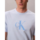 CALVIN KLEIN SS HERO MONOLOGO TEE 20s LV04RB862G C1O-BREEZY BLUE