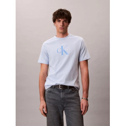 CALVIN KLEIN SS HERO MONOLOGO TEE 20s LV04RB862G C1O-BREEZY BLUE