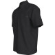 CALVIN KLEIN SS SOLID CAUSAL LINEN CLASSIC SHIRT LV04RF120G UB1-BLACK 