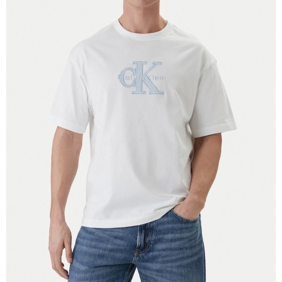 CALVIN KLEIN SS 16S ELEVATED MONOLOGO TEE LV04RF819G YAF-BRIGHT WHITE