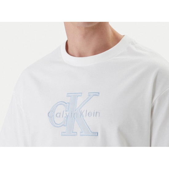 CALVIN KLEIN SS 16S ELEVATED MONOLOGO TEE LV04RF819G YAF-BRIGHT WHITE