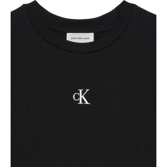 CALVIN KLEIN A - SS LOGO CROPPED TEE LV047AB213 UB1-BLACK