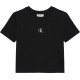 CALVIN KLEIN A - SS LOGO CROPPED TEE LV047AB213 UB1-BLACK