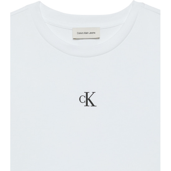 CALVIN KLEIN A - SS LOGO CROPPED TEE LV047AB213 YAF-BRIGHT WHITE