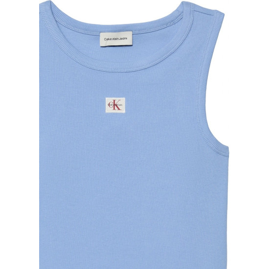 CALVIN KLEIN A - WVN LBL 2X2 CTTN LV047C201G C32-BLUE DESCENT