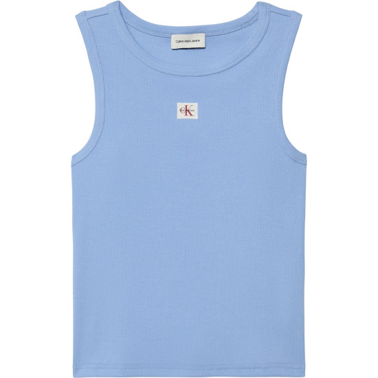 CALVIN KLEIN A - WVN LBL 2X2 CTTN LV047C201G C32-BLUE DESCENT
