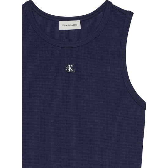 CALVIN KLEIN SL MONOGRAM PATCH WAFFLE RACER LV047F232G 9EI-EVENING BLUE 