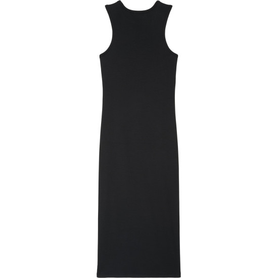 CALVIN KLEIN SL MONOLOGO BABY RIB TANK MIDI DRESS LV047F242G UB1-BLACK