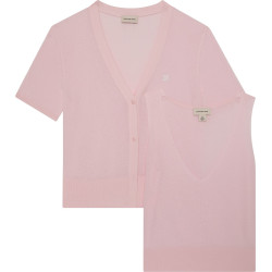 CALVIN KLEIN SS COTTON TWINSET LV047F353G 8Z6-CRADLE PINK 