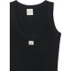 CALVIN KLEIN WOVEN LABEL TANK LV047F355G UB1-BLACK