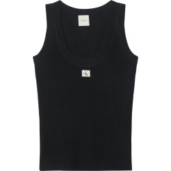 CALVIN KLEIN WOVEN LABEL TANK LV047F355G UB1-BLACK