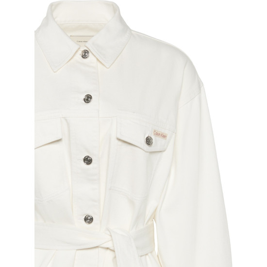 CALVIN KLEIN WHS CINCHED JACKET LV047F759G ASN-CHALK WHITE