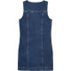 CALVIN KLEIN SS SOLID CAUSAL LINEN CLASSIC MINI DRESS LV047F761G 0LX-MADDEN BLUE 