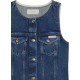 CALVIN KLEIN SS SOLID CAUSAL LINEN CLASSIC MINI DRESS LV047F761G 0LX-MADDEN BLUE 