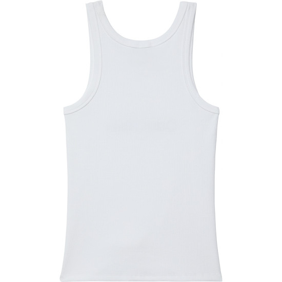 CALVIN KLEIN CONTOUR 2X2 RIB GRAPHIC TANK LV047F816G YAF-BRIGHT WHITE 