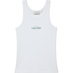 CALVIN KLEIN CONTOUR 2X2 RIB GRAPHIC TANK LV047F816G YAF-BRIGHT WHITE 