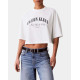 CALVIN KLEIN SS CROPPED BOXY HERITAGE CREST LV047F813G YAF-BRIGHT WHITE 