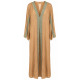 AGGEL EMBROIDERED BEIGE SUMMER KAFTAN SS52007KF GOLD