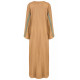AGGEL EMBROIDERED BEIGE SUMMER KAFTAN SS52007KF GOLD