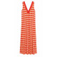 AGGEL PRINTED MAXI DRESS SS53036KF MULTICOLORED CORAL 