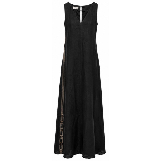 AGGEL SIDE DETAIL MAXI DRESS SS63134KF BLACK 