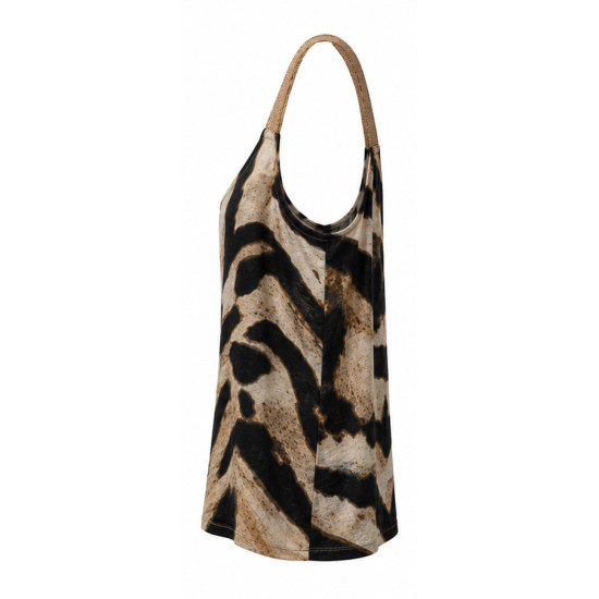 AGGEL PRINTED TANK TOP SS51004KF ANIMAL PRINT