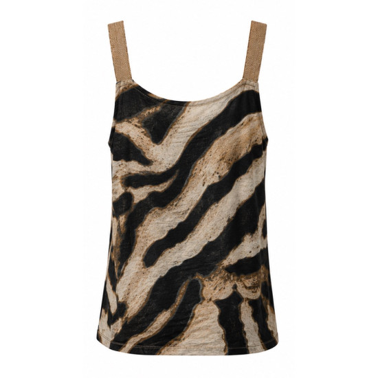 AGGEL PRINTED TANK TOP SS51004KF ANIMAL PRINT