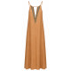 AGGEL EMBROIDERED V-NECK MAXI DRESS SS53011KF GOLD 
