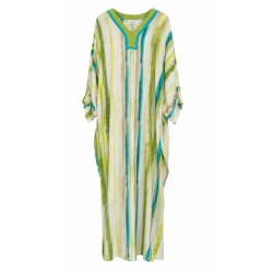 AGGEL STRIPED DRESS SS53082KF MULTICOLORED GREEN  