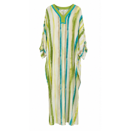 AGGEL STRIPED DRESS SS53082KF MULTICOLORED GREEN  