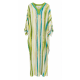 AGGEL STRIPED DRESS SS53082KF MULTICOLORED GREEN  