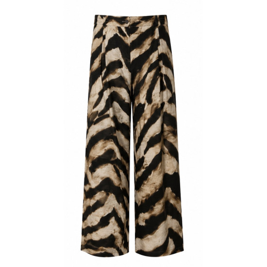 AGGEL WIDE LEG TROUSERS SS54039KF ANIMAL PRINT 