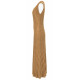 AGGEL ONE SHOULDER DRESS SS63130K TAN GOLD 